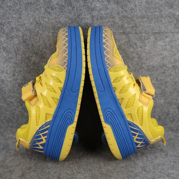 Casual Shoes Mens 8.5 Wheeled Sneakers Yellow Blue Sport Active Skate Roll - Picture 8 of 11